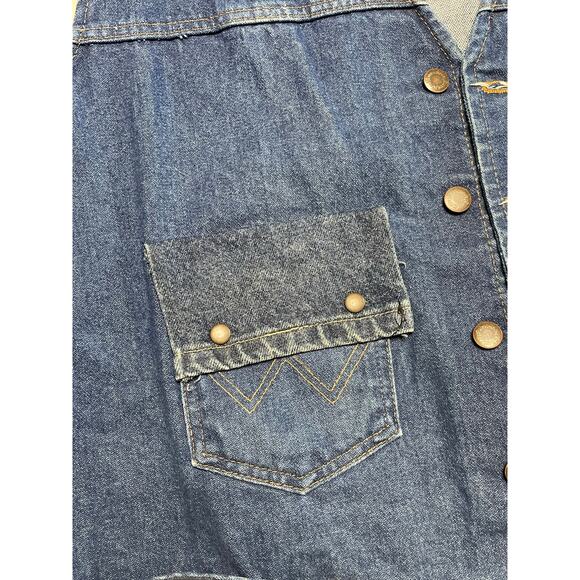 Wrangler Authentic Jean Jacket Vest size XXL - Picture 3 of 12